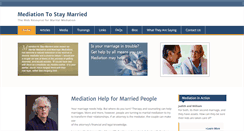 Desktop Screenshot of mediationtostaymarried.com