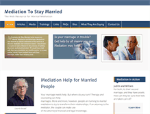 Tablet Screenshot of mediationtostaymarried.com